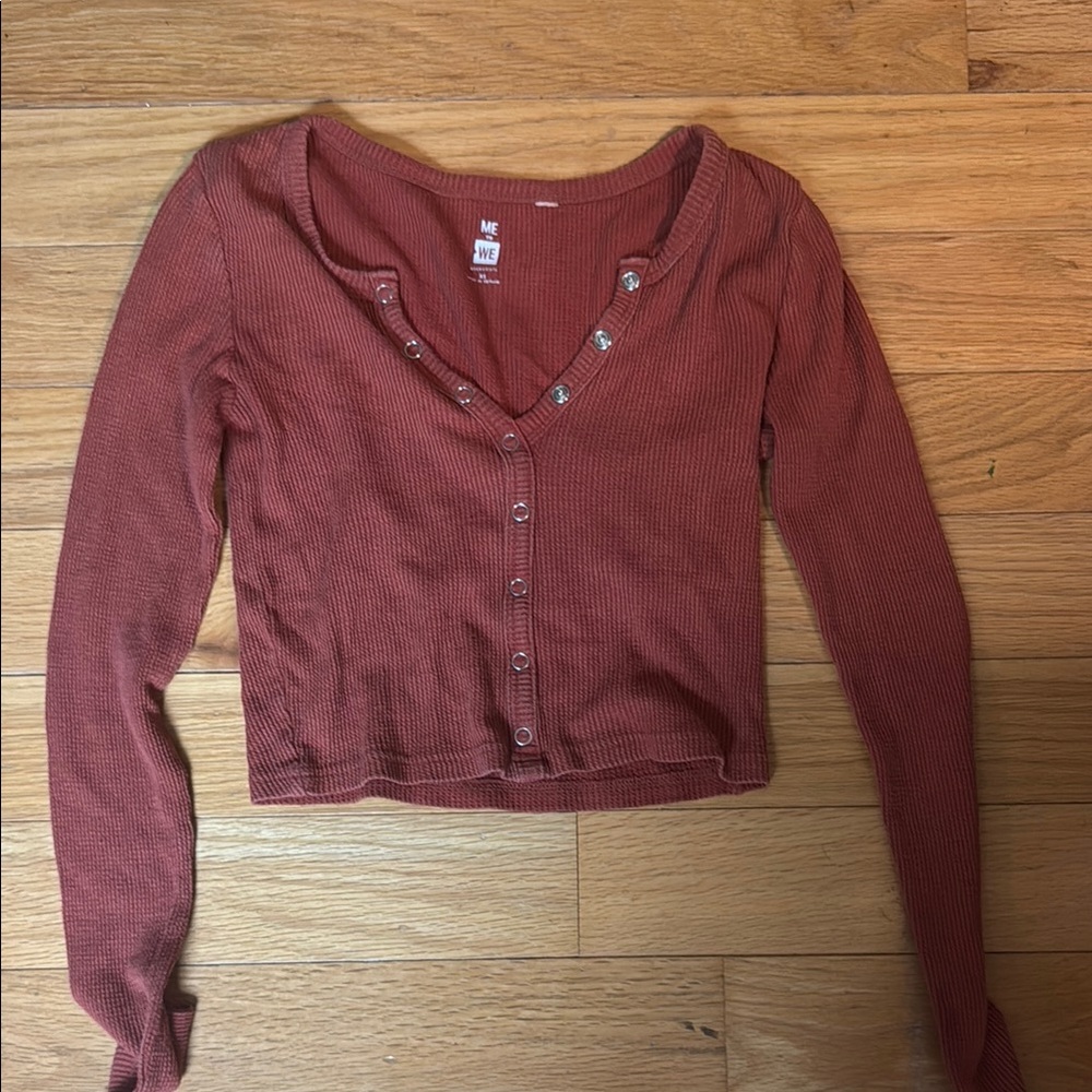 Tilly's Women's Rust Button-Down Shirt